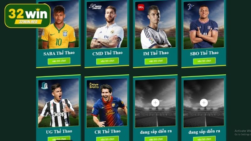 Các đơn vị phát hành cho sảnh thể thao 32Win