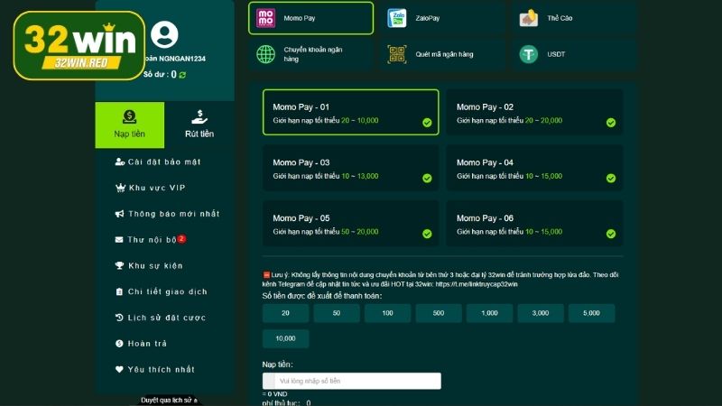 Chia sẻ 5 cách nạp tiền 32Win siêu tốc, tiện lợi