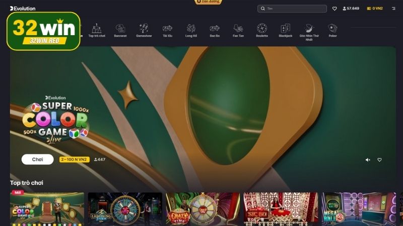 Đơn vị cung cấp trò chơi cho sảnh Casino 32Win
