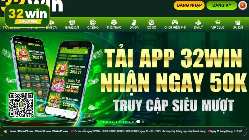 Truy cập 32Win qua app hoặc web