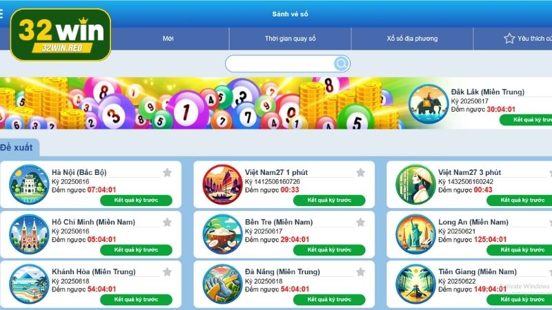 Ưu điểm khiến xổ số 32Win được nhiều người yêu thích